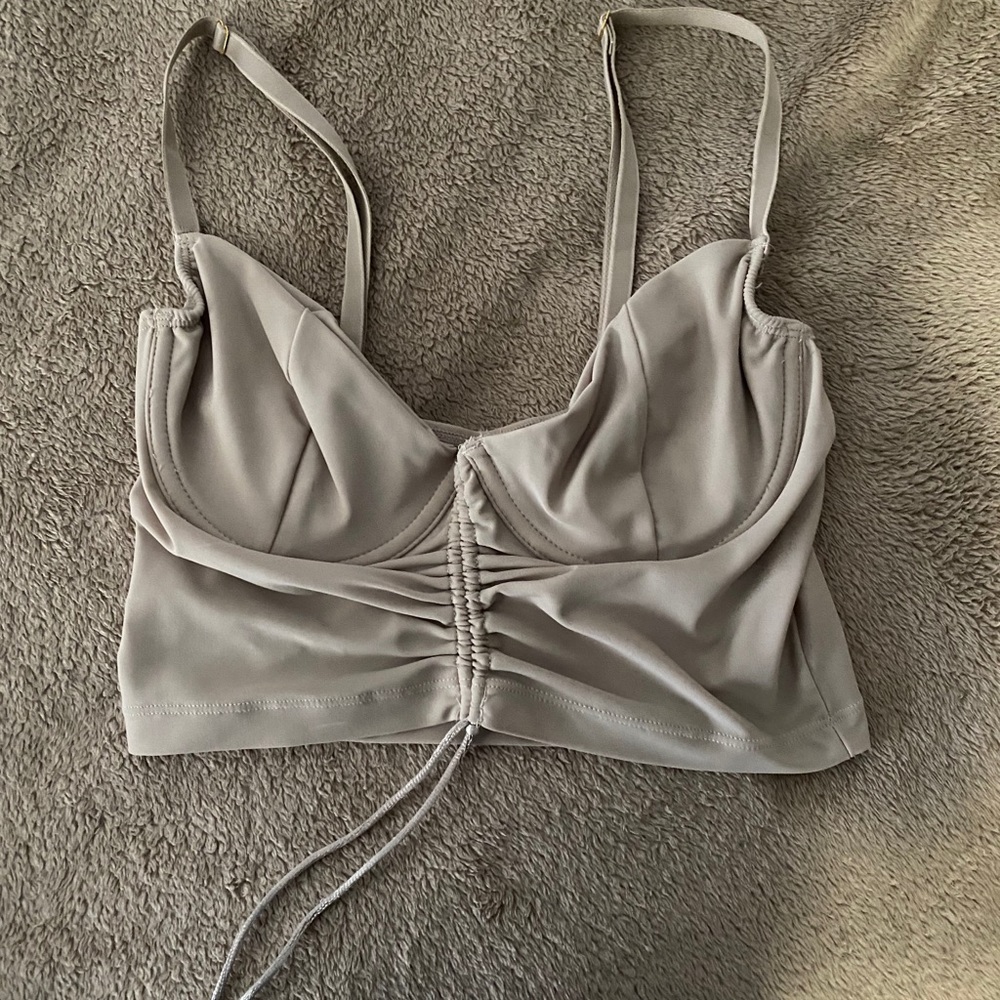 Nude crop top